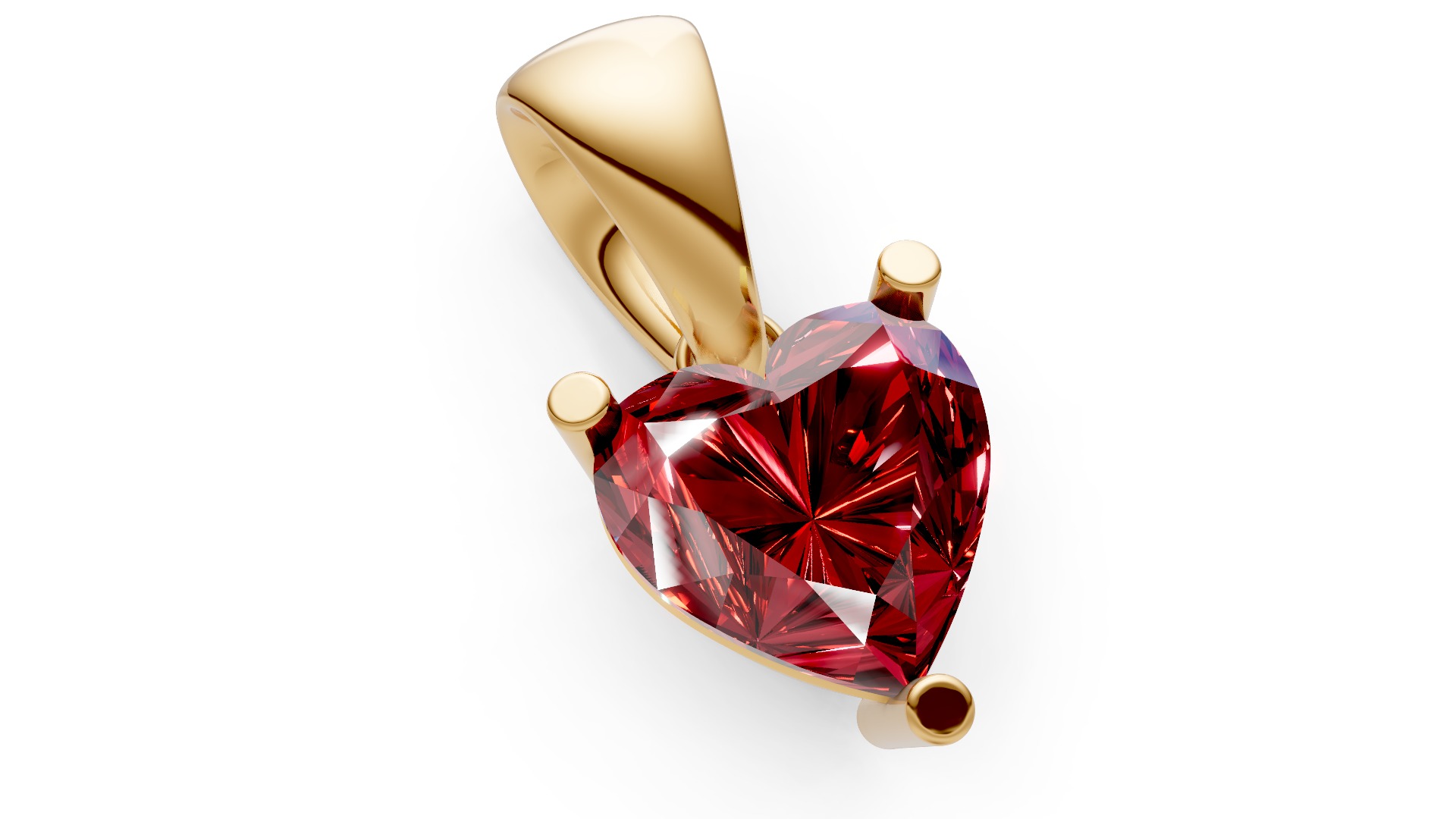 Heart pendant 3D print model_1