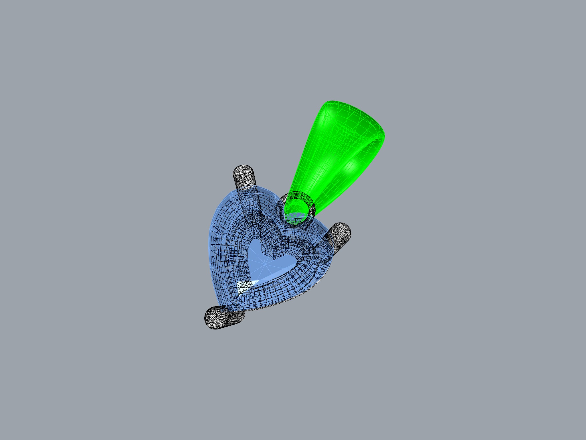 Heart pendant 3D print model_8