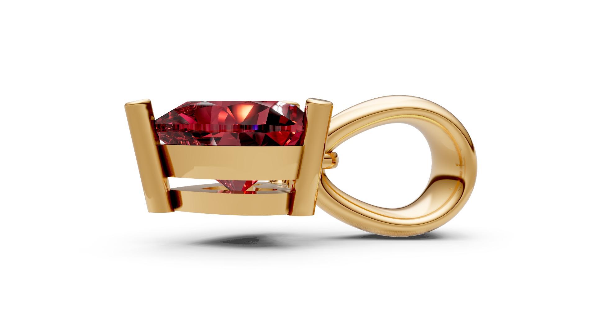 Heart pendant 3D print model_3