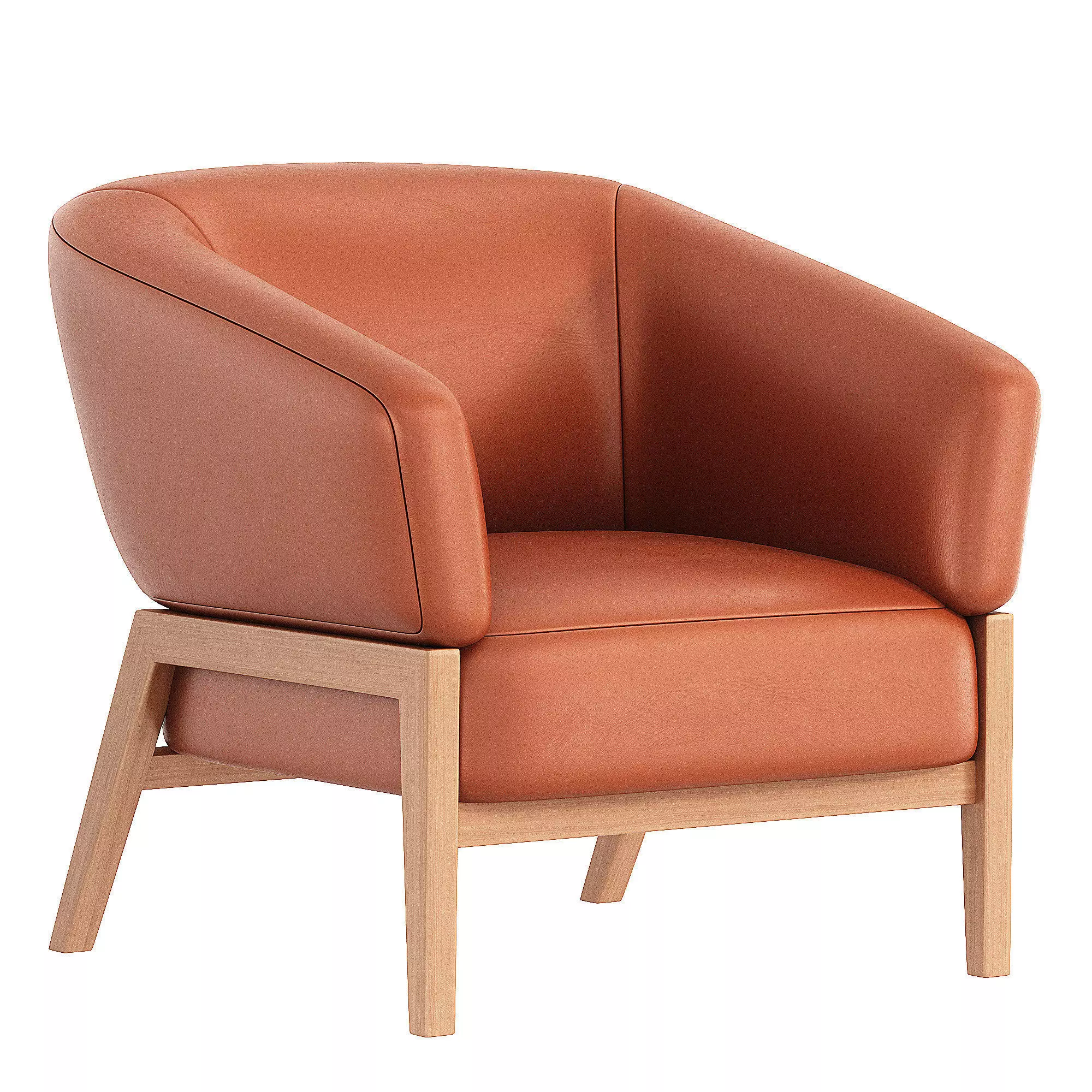 Giada Tan Accent Chair 3D model