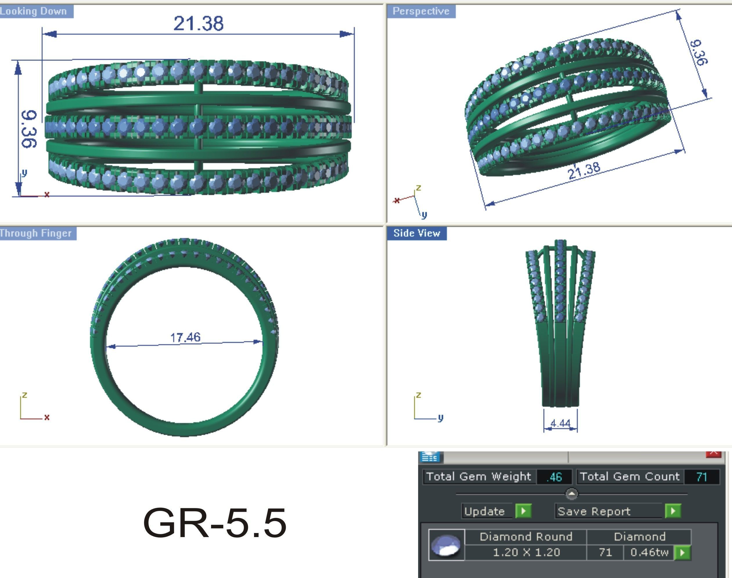 Women Ring  Render 3dm STL OBJ FBX Details 3D print model_16