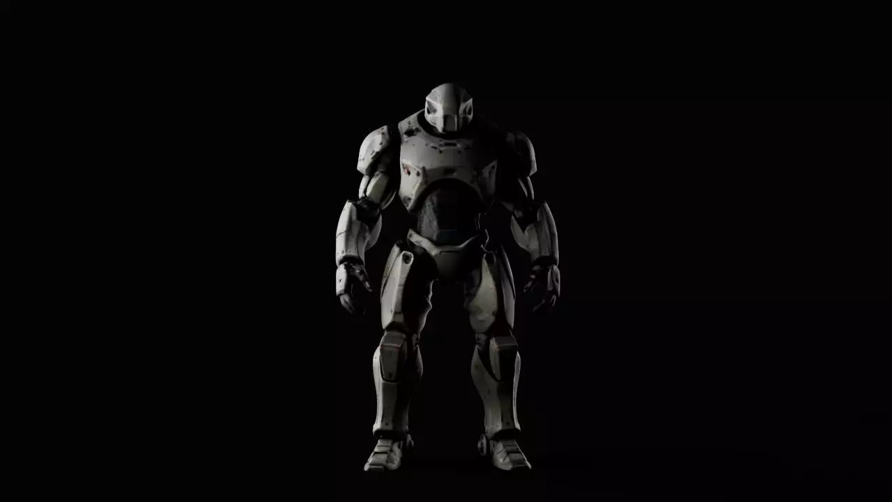 SCI-FI Robot model game ready Low-poly 3D model_0