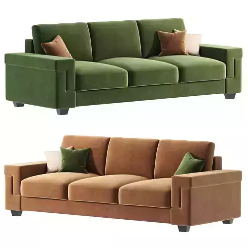 Kuzucuk Velvet Sofa Couch for Living Room