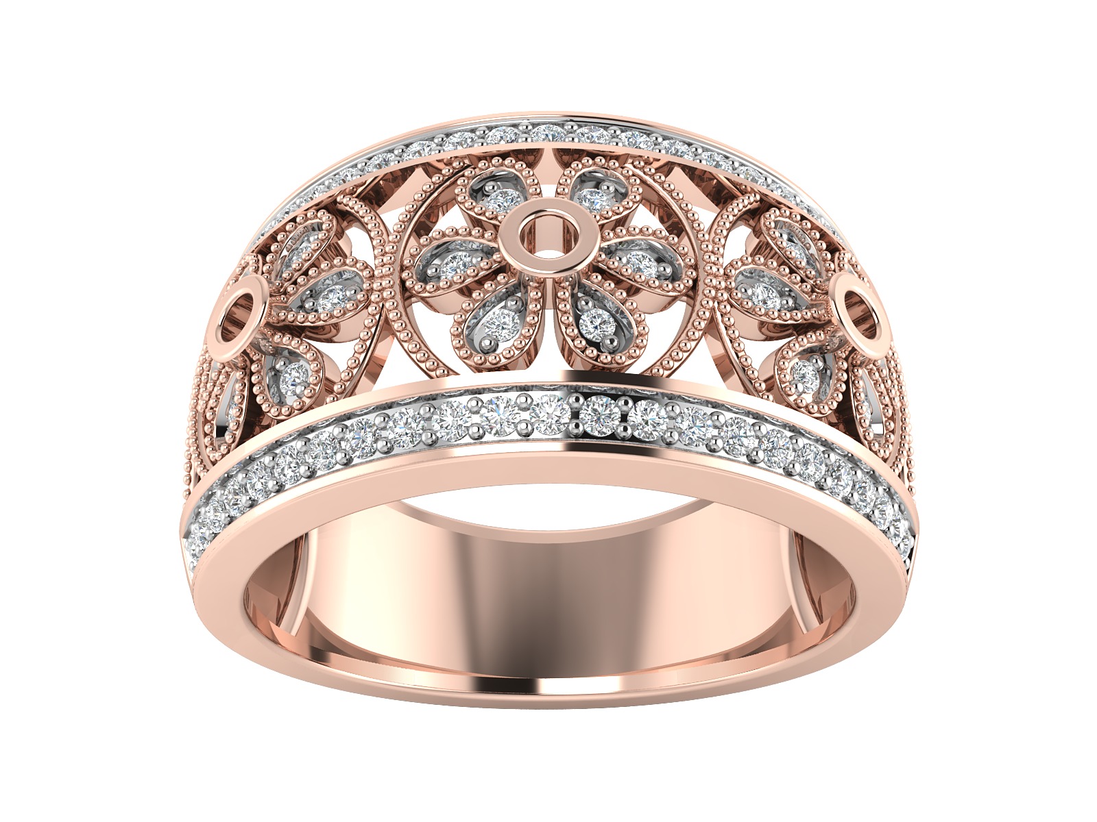 Women Ring  Render 3dm STL OBJ FBX Details 3D print model_2