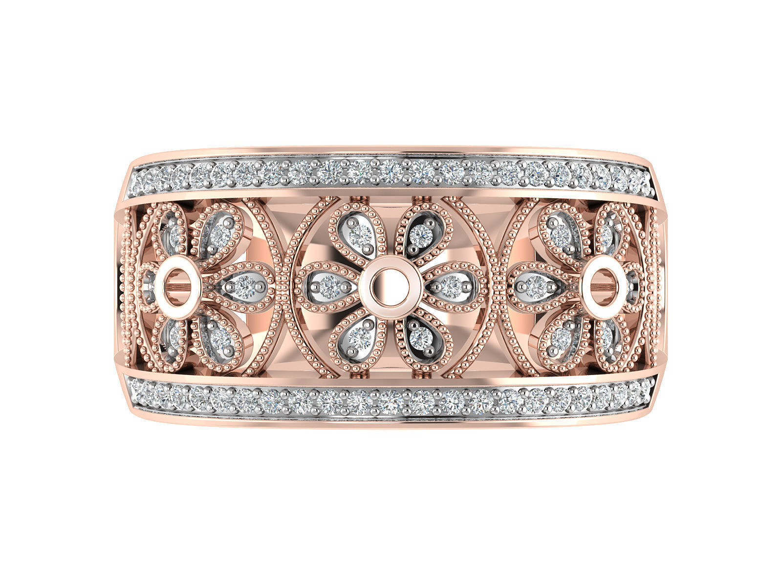 Women Ring  Render 3dm STL OBJ FBX Details 3D print model_12