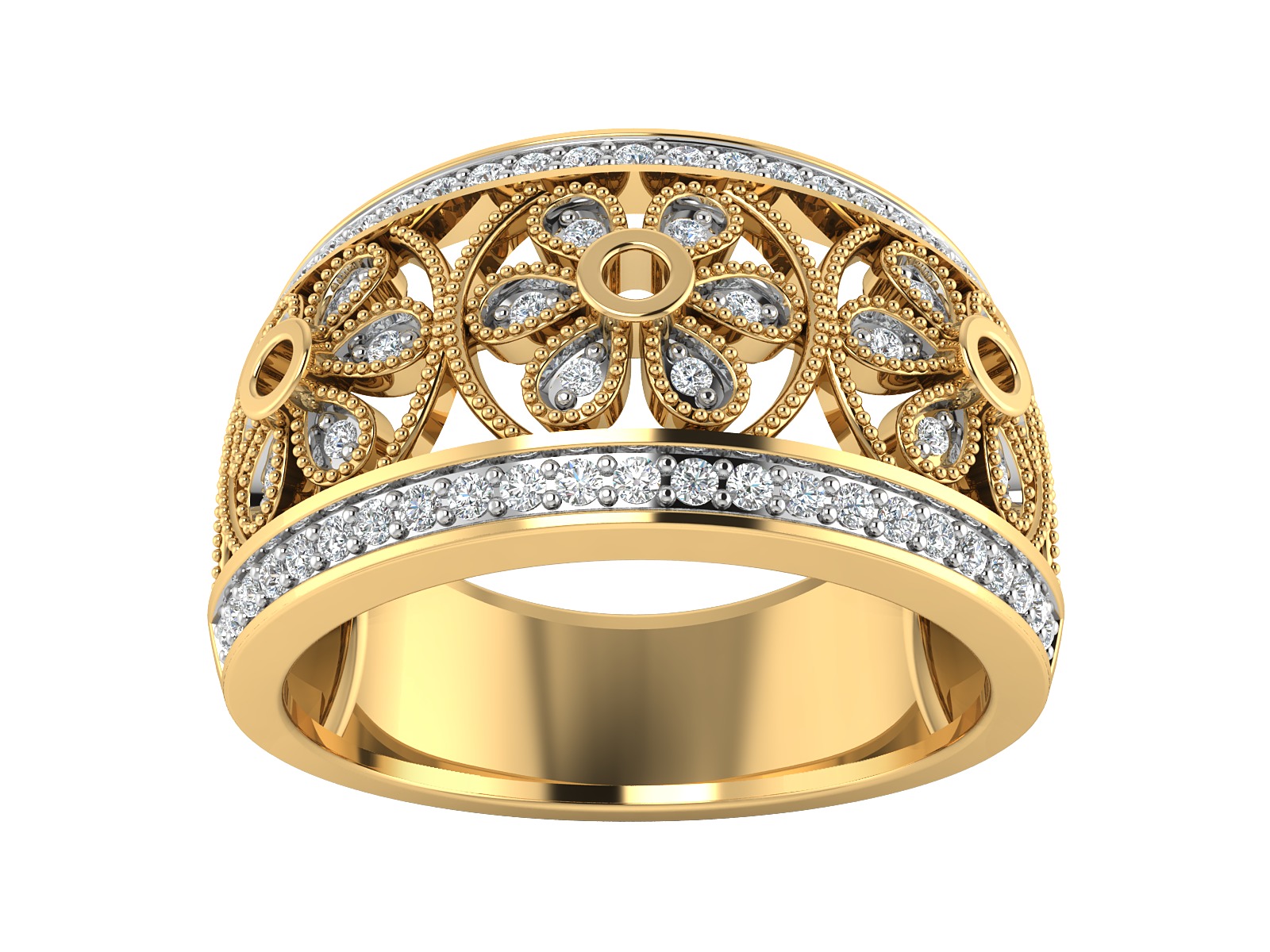 Women Ring  Render 3dm STL OBJ FBX Details 3D print model_3