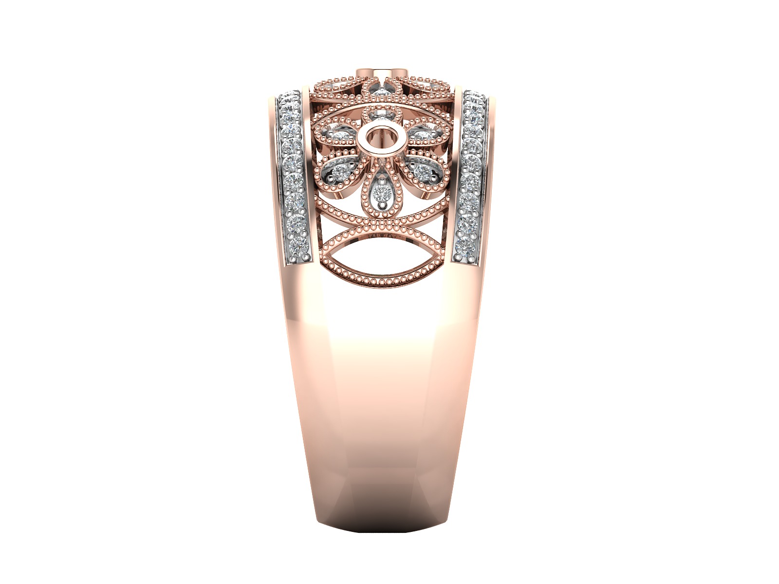 Women Ring  Render 3dm STL OBJ FBX Details 3D print model_9
