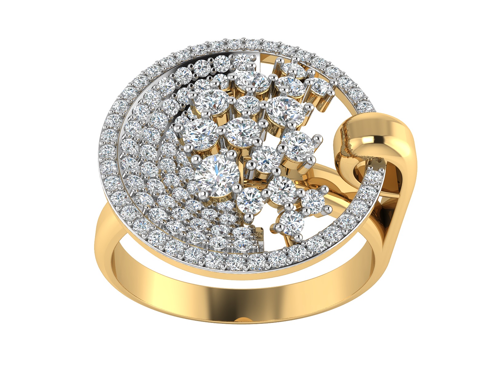 Women Ring  Render 3dm STL OBJ FBX Details 3D print model_3