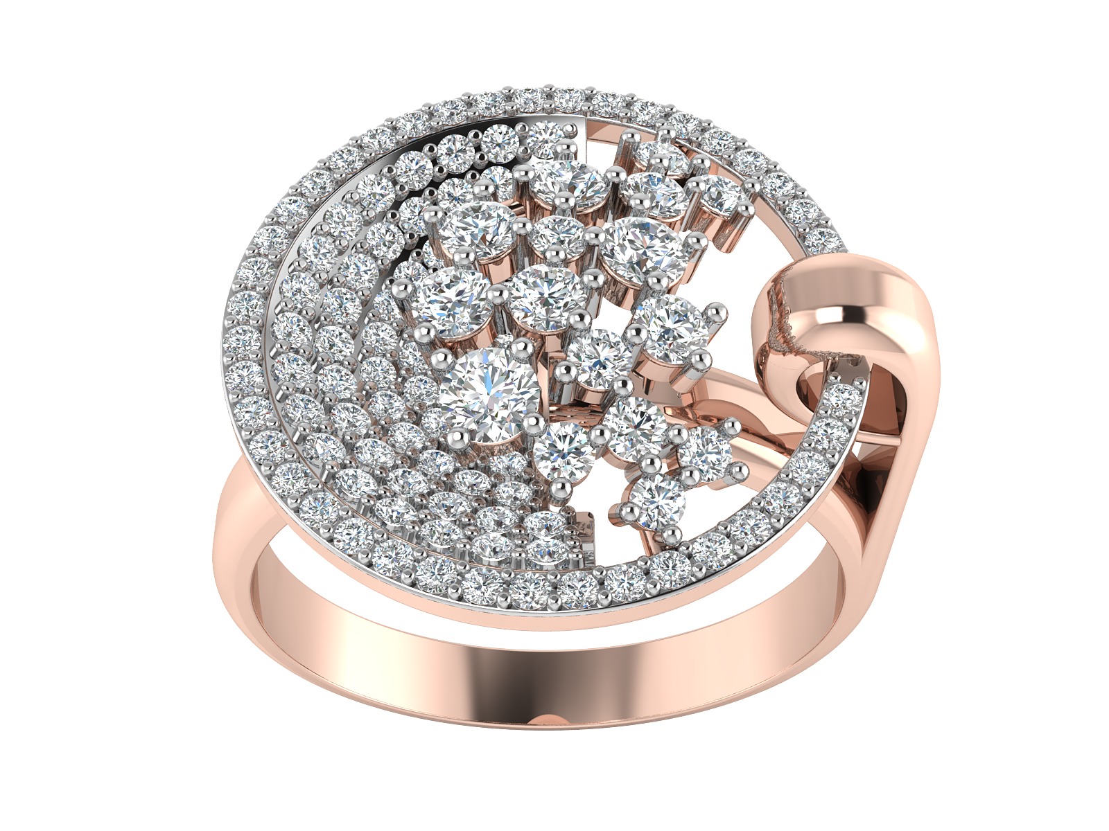 Women Ring  Render 3dm STL OBJ FBX Details 3D print model_2