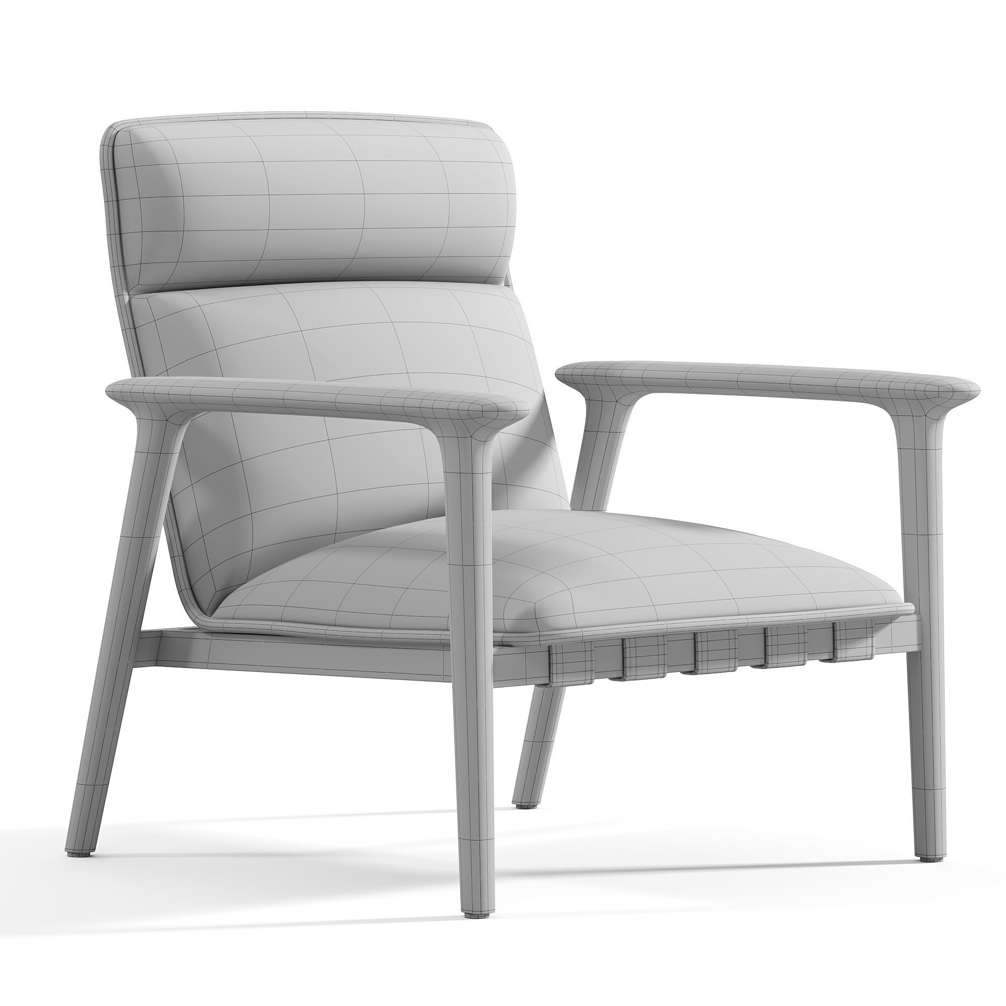 Uriah Lounge Chair Midback 3D model_4