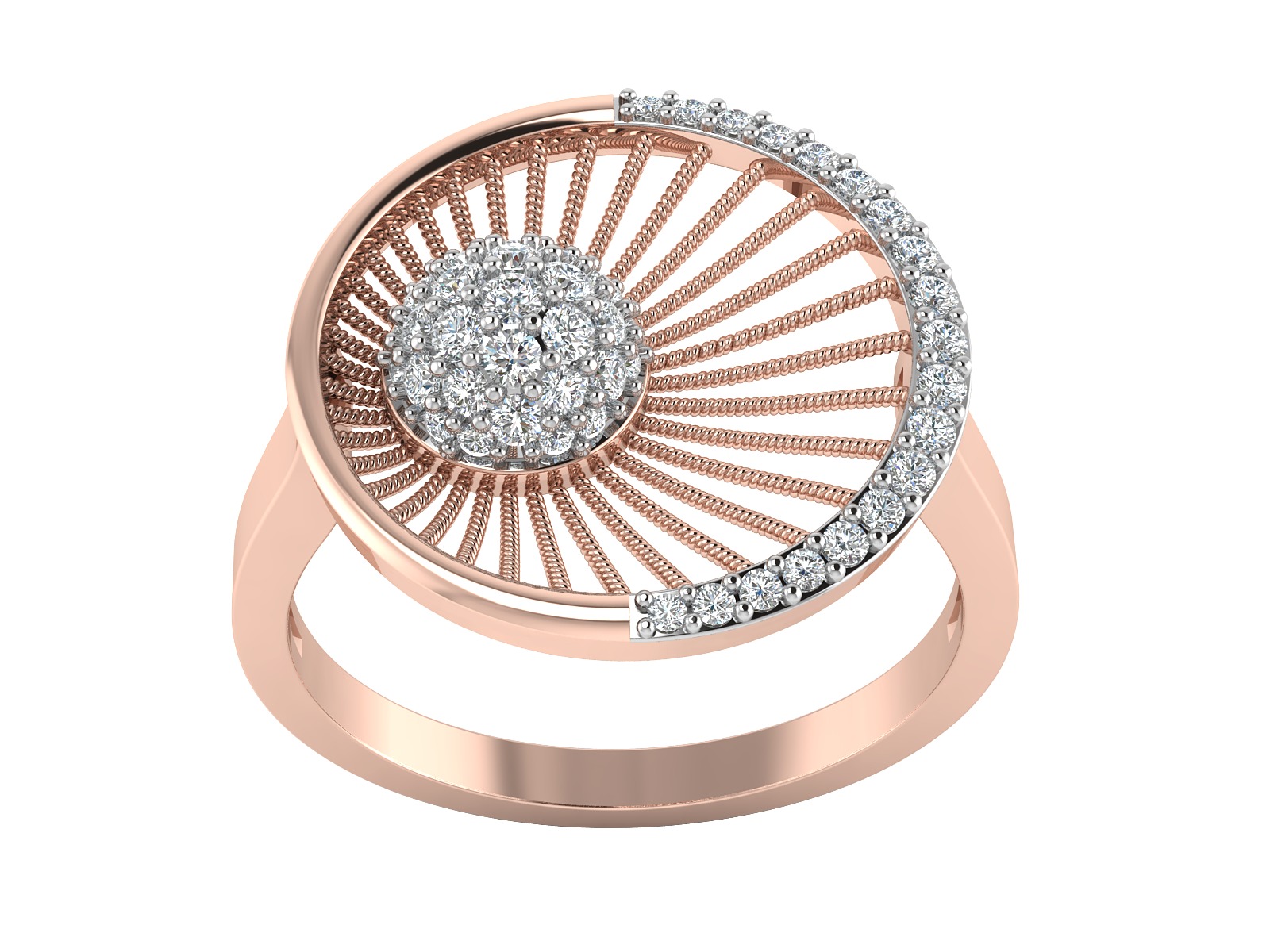 Women Ring  Render 3dm STL OBJ FBX Details 3D print model_2
