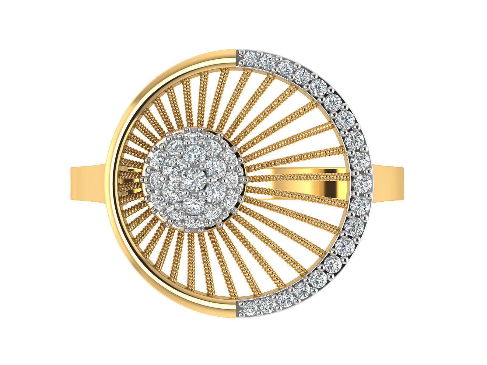 Women Ring  Render 3dm STL OBJ FBX Details 3D print model_14