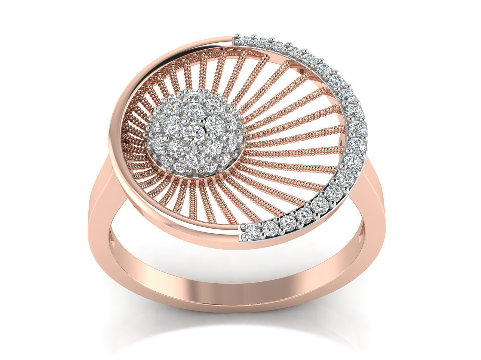 Women Ring  Render 3dm STL OBJ FBX Details 3D print model_1