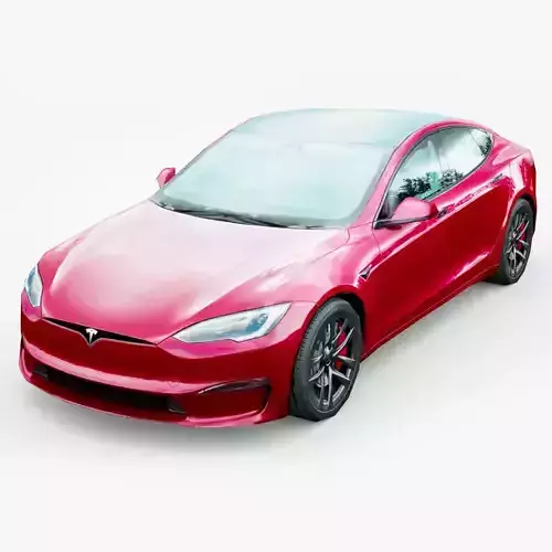 Tesla Model S Plaid 2024 red