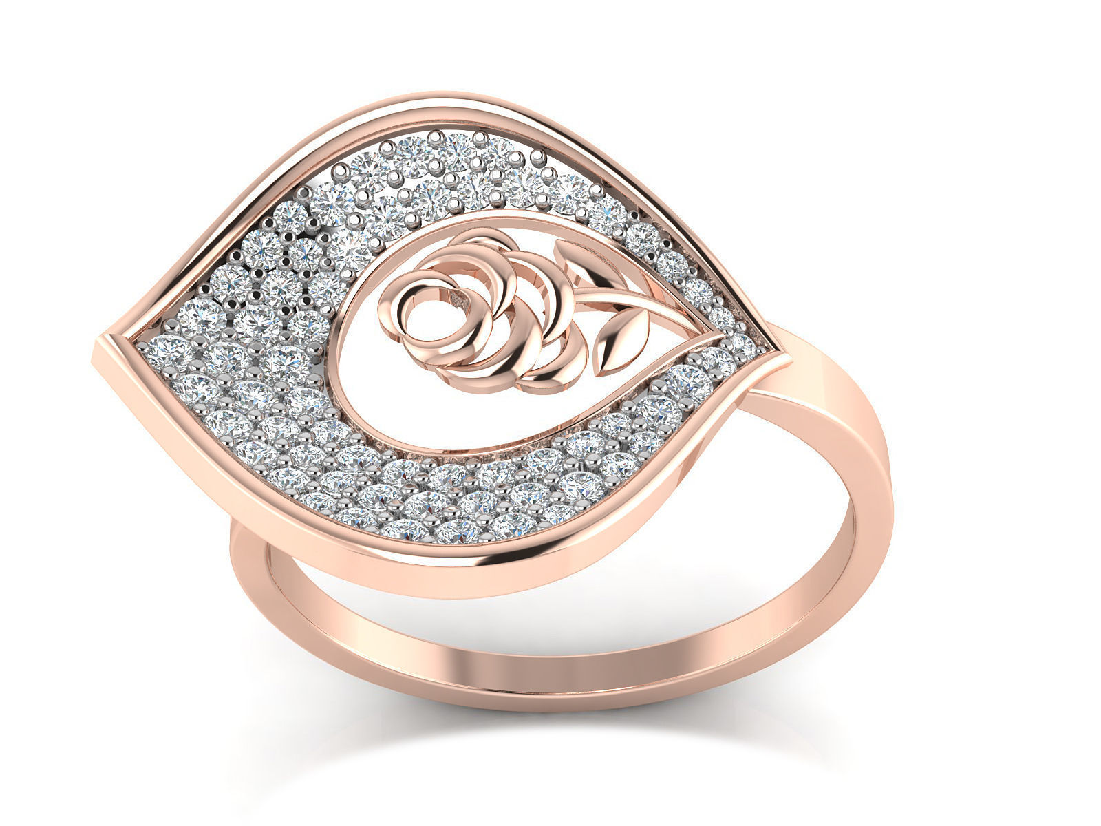 Women Ring  Render 3dm STL OBJ FBX Details 3D print model_1