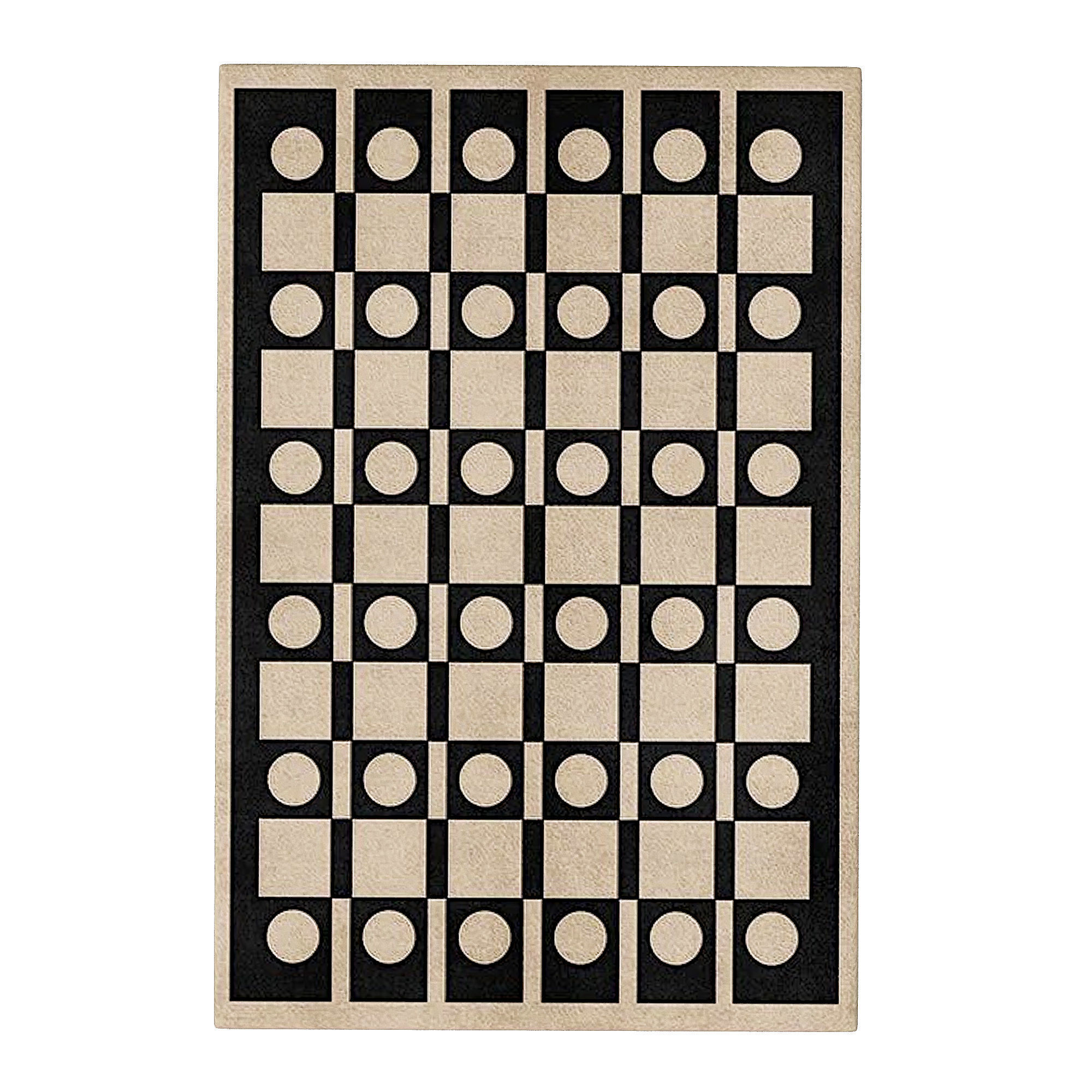 Mid Century Modern Rugs Next to Bed 3D model_1