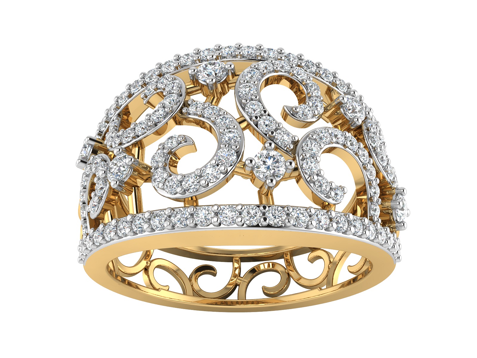 Women Ring  Render 3dm STL OBJ FBX Details 3D print model_3