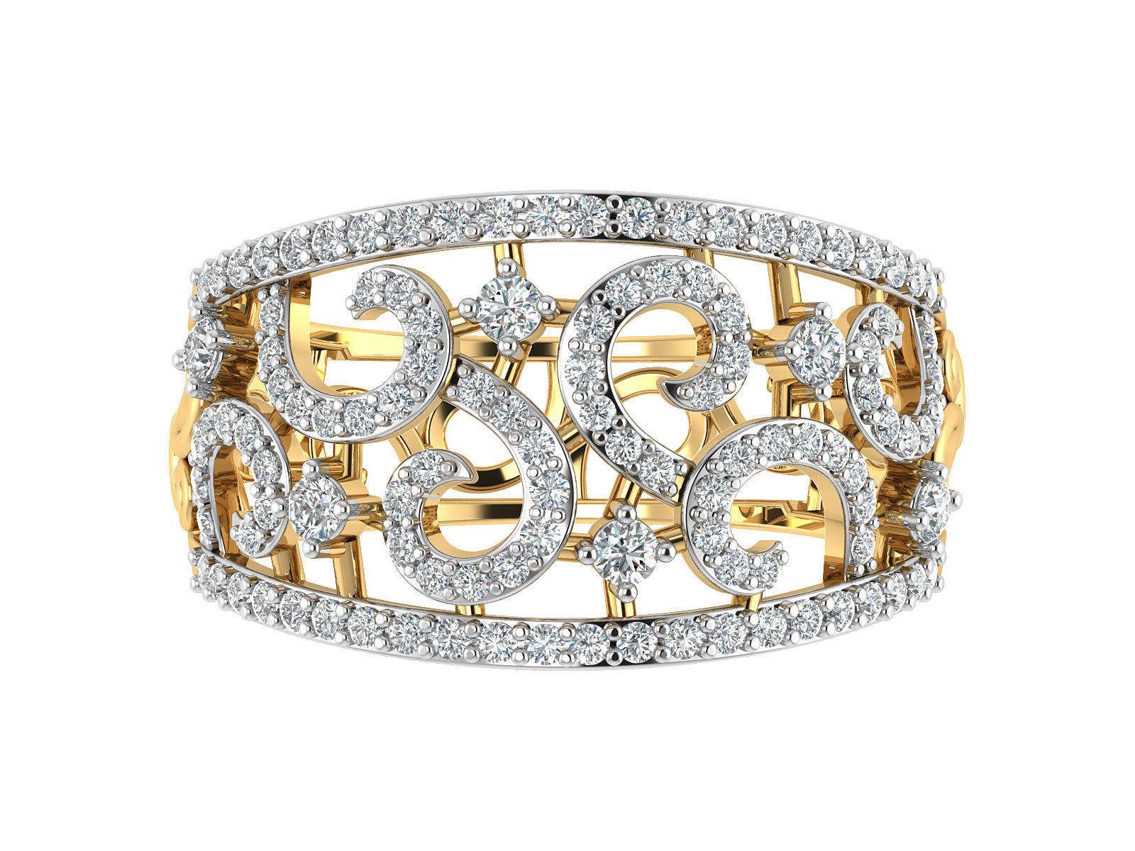 Women Ring  Render 3dm STL OBJ FBX Details 3D print model_14