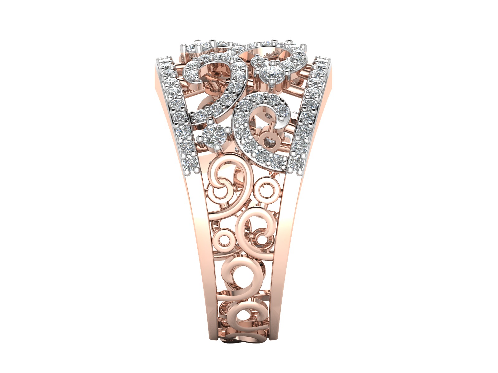 Women Ring  Render 3dm STL OBJ FBX Details 3D print model_9