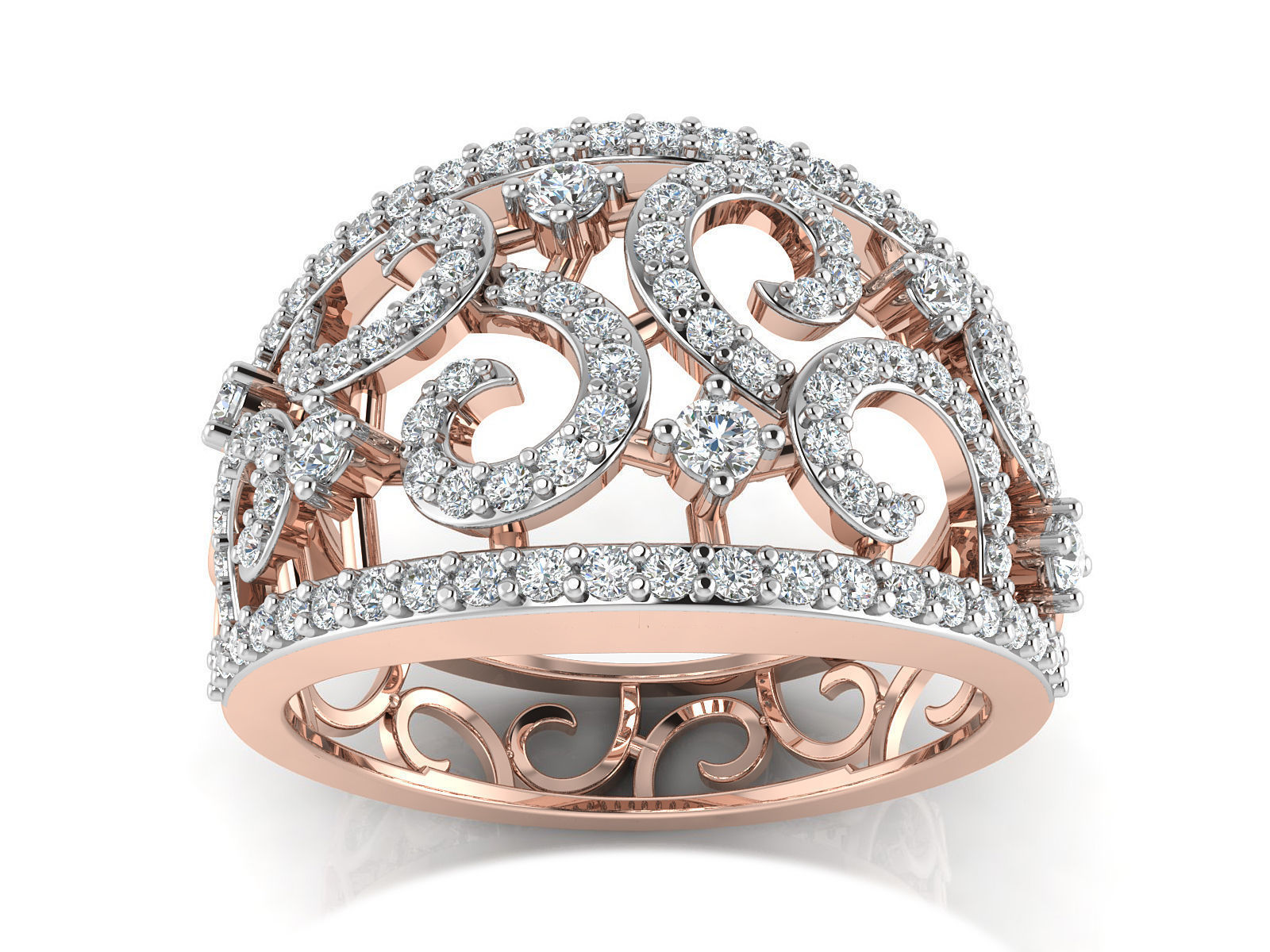 Women Ring  Render 3dm STL OBJ FBX Details 3D print model_1