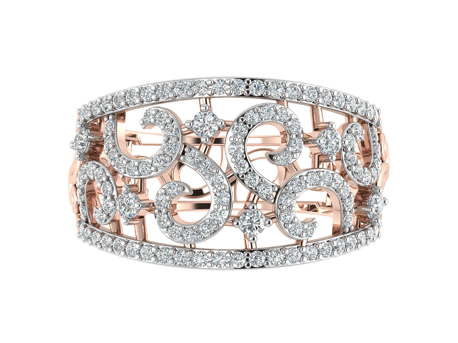 Women Ring  Render 3dm STL OBJ FBX Details 3D print model_12