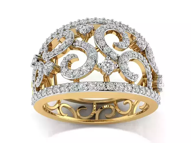 Women Ring  Render 3dm STL OBJ FBX Details 3D print model