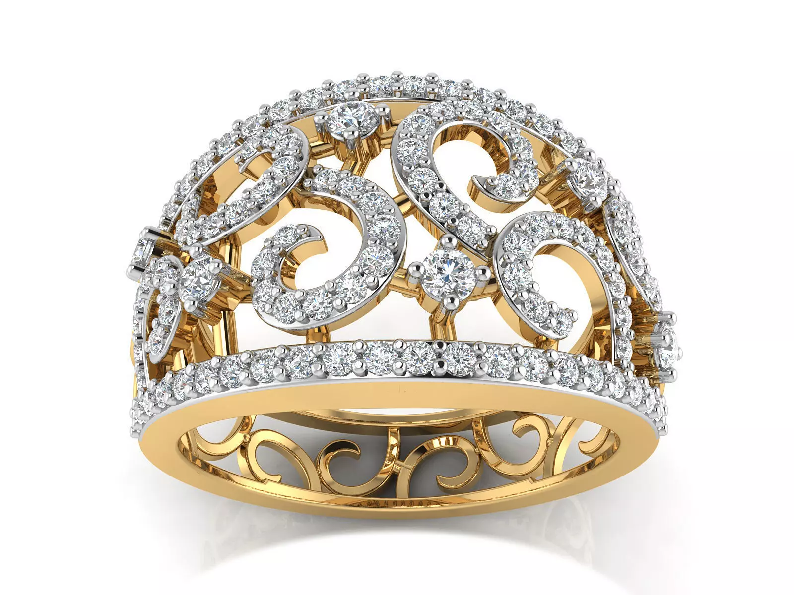 Women Ring  Render 3dm STL OBJ FBX Details 3D print model_0