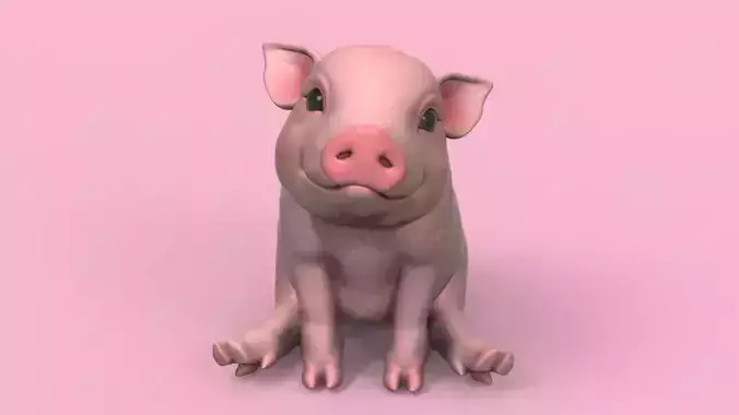 Cute Piglet STL for 3D print model