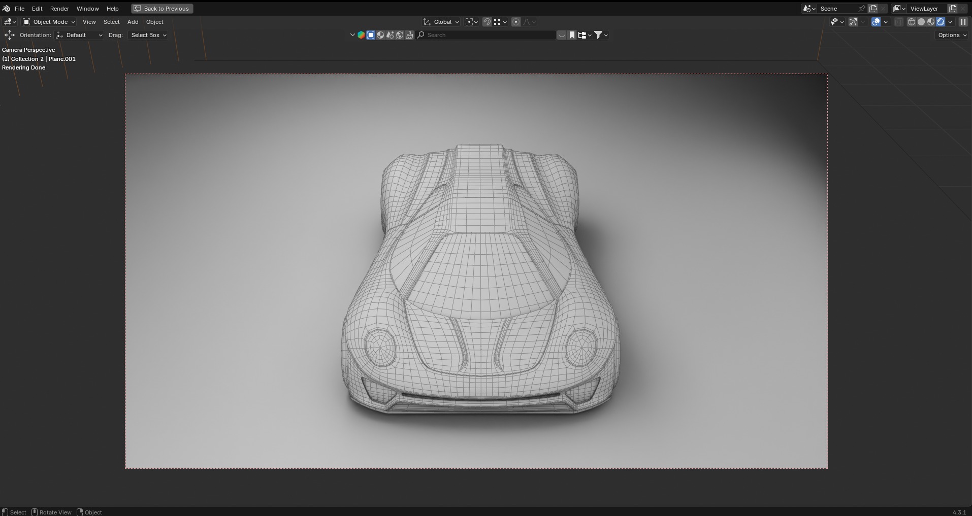 Racing Concept Car - Mid Poly 3D Model with Base Interior Low-poly 3D model_11