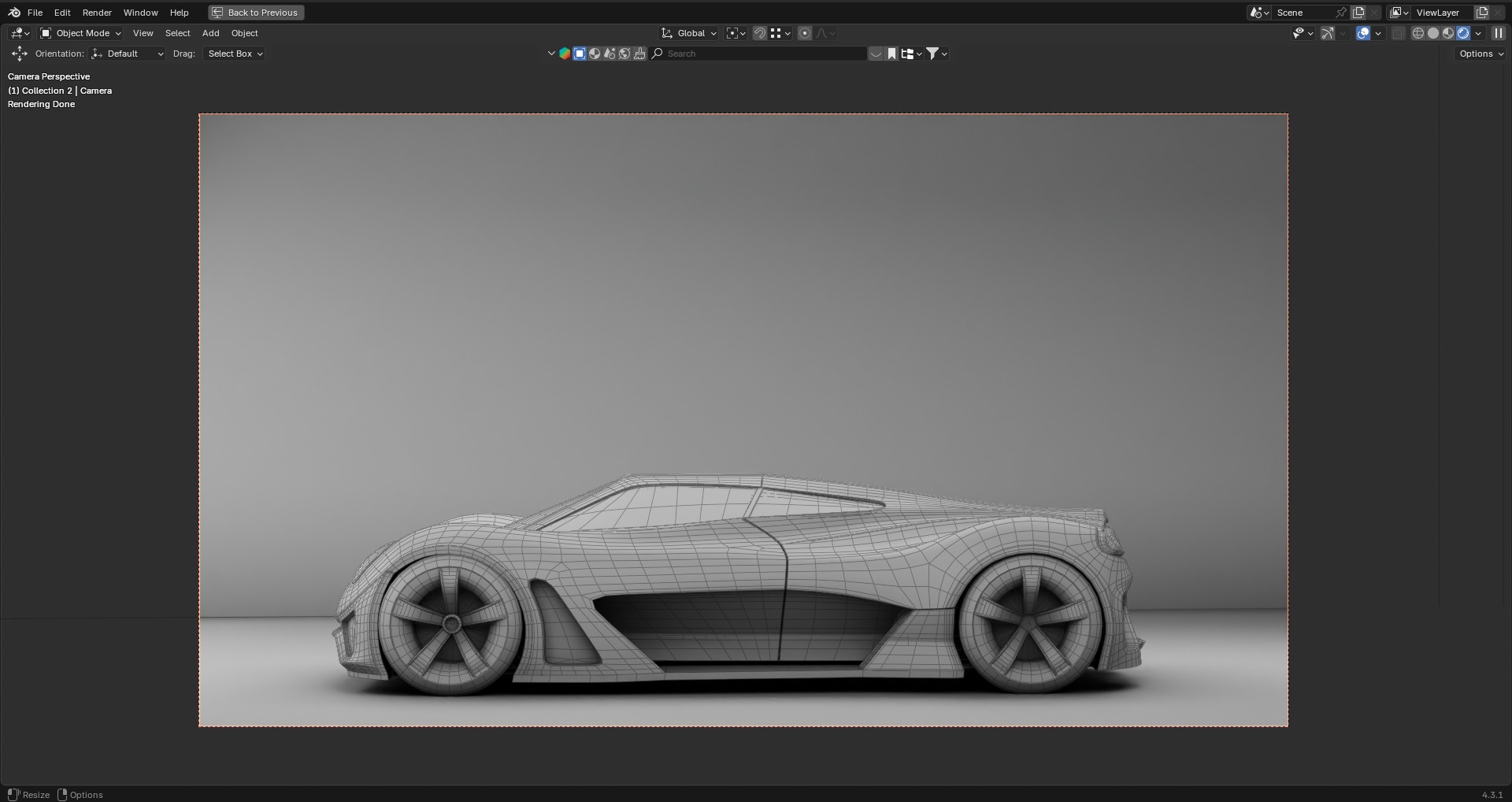 Racing Concept Car - Mid Poly 3D Model with Base Interior Low-poly 3D model_10