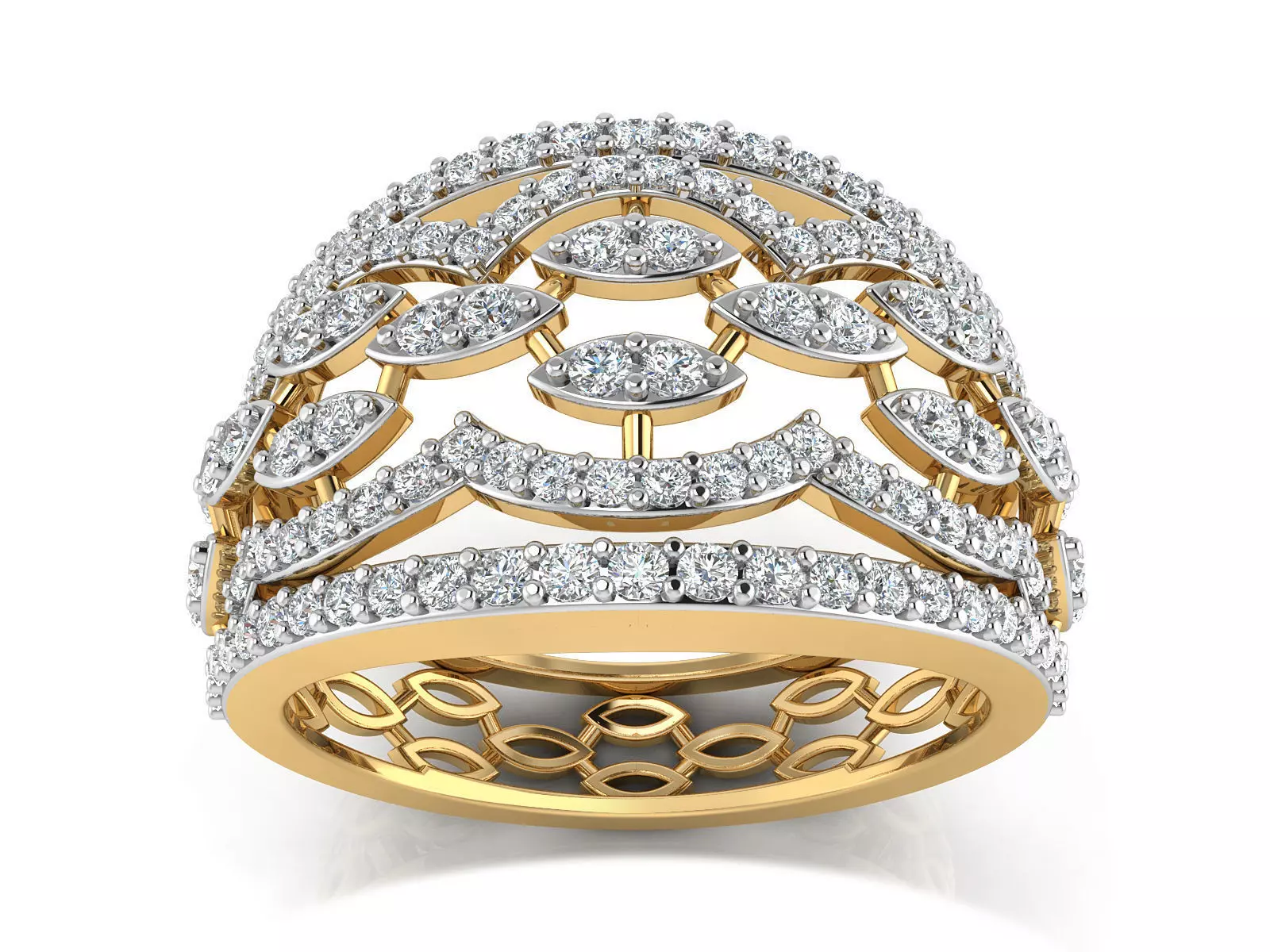 Women Ring Render 3dm STL OBJ FBX Details 3D print model