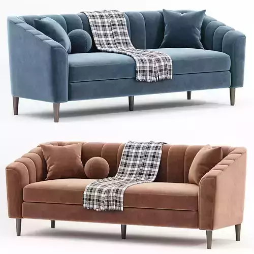 Jeannie Contemporary Fabric 3 Seater Sofa