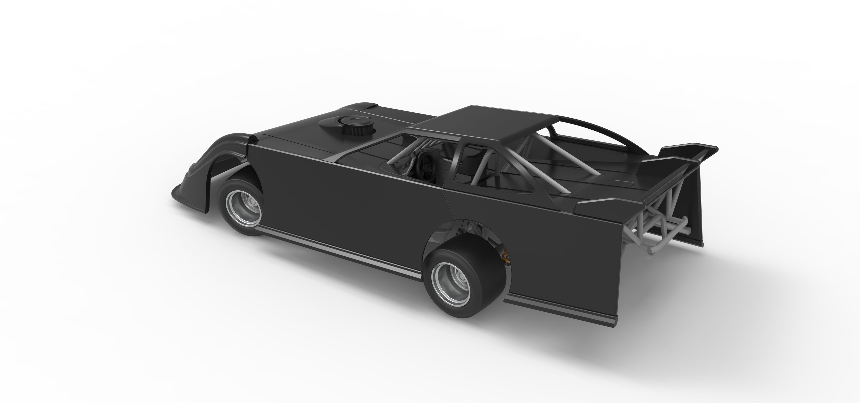 Super Dirt Late model for Pavement while turning Scale 1 to 25 3D print model_12