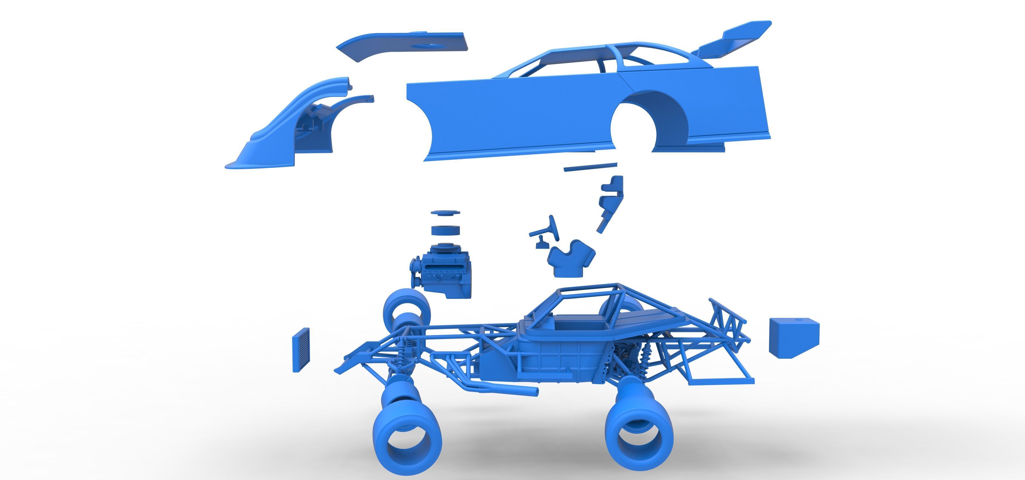 Super Dirt Late model for Pavement while turning Scale 1 to 25 3D print model_59