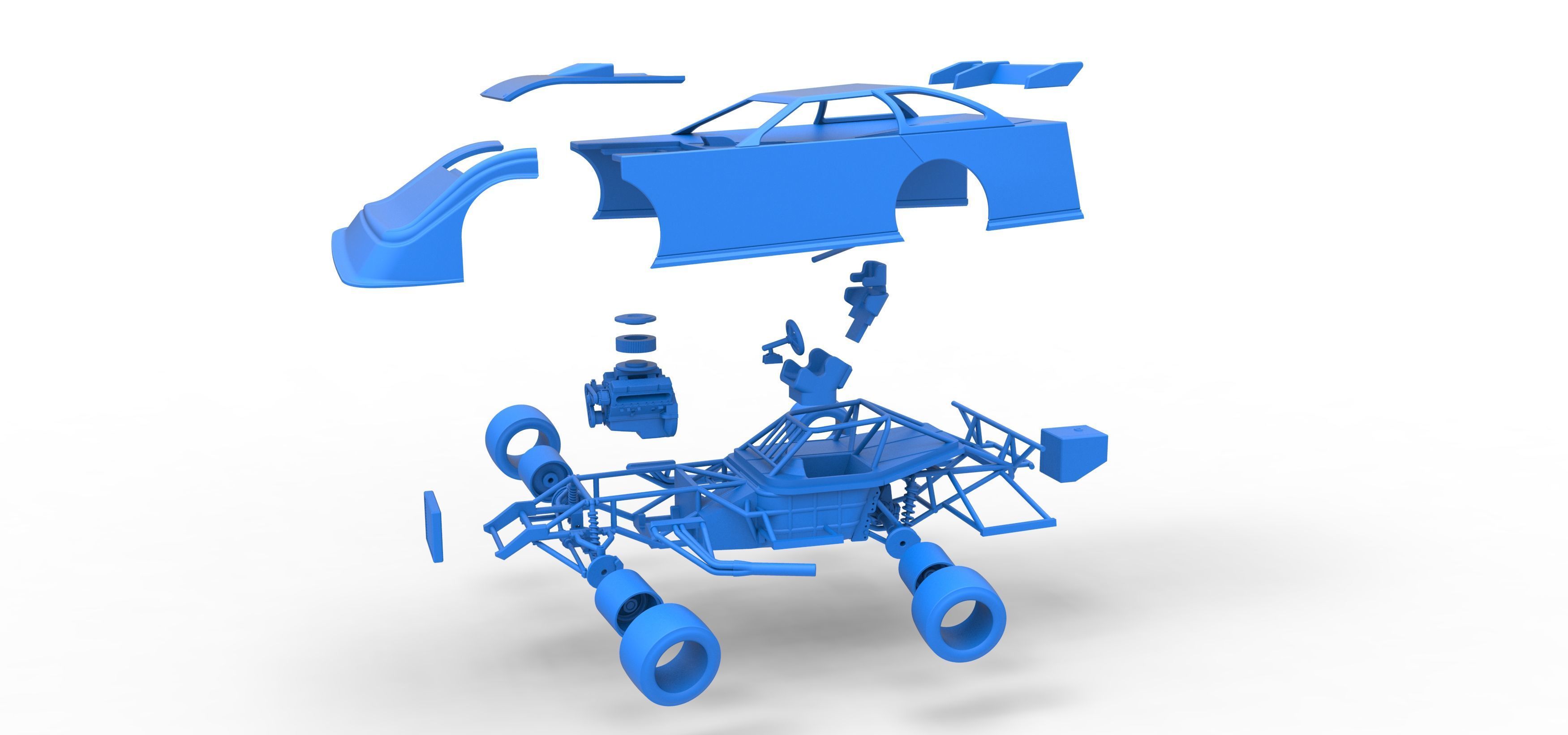 Super Dirt Late model for Pavement while turning Scale 1 to 25 3D print model_55