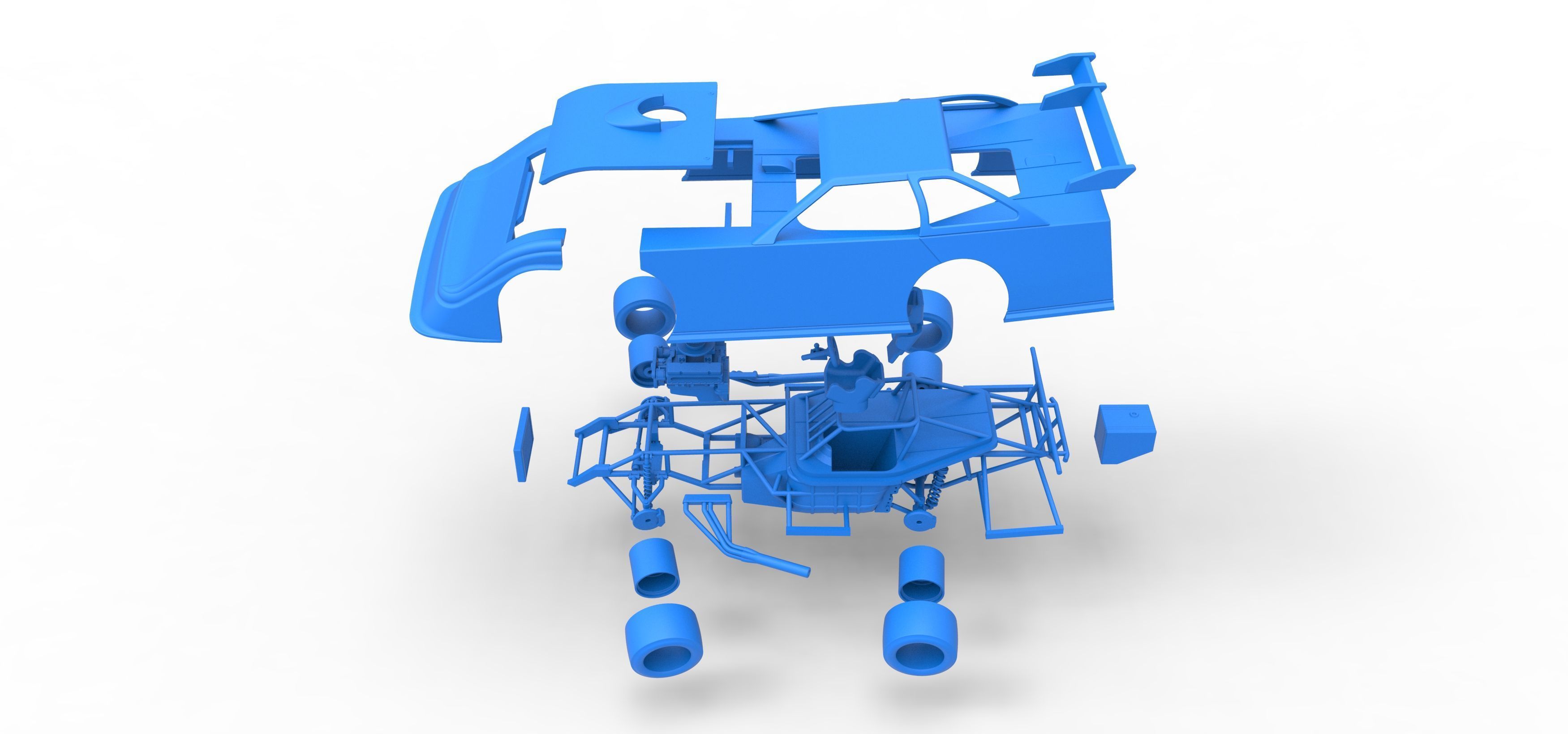 Super Dirt Late model for Pavement while turning Scale 1 to 25 3D print model_60