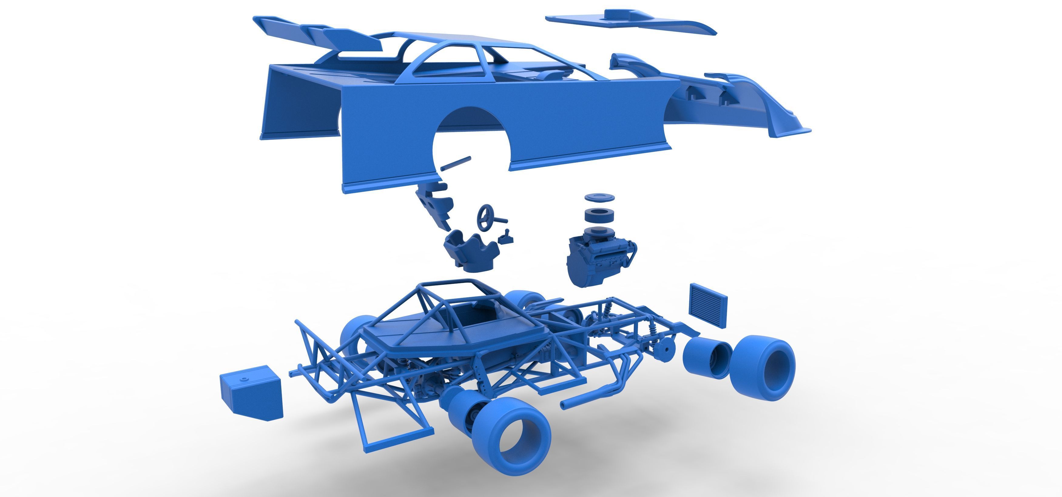 Super Dirt Late model for Pavement while turning Scale 1 to 25 3D print model_63