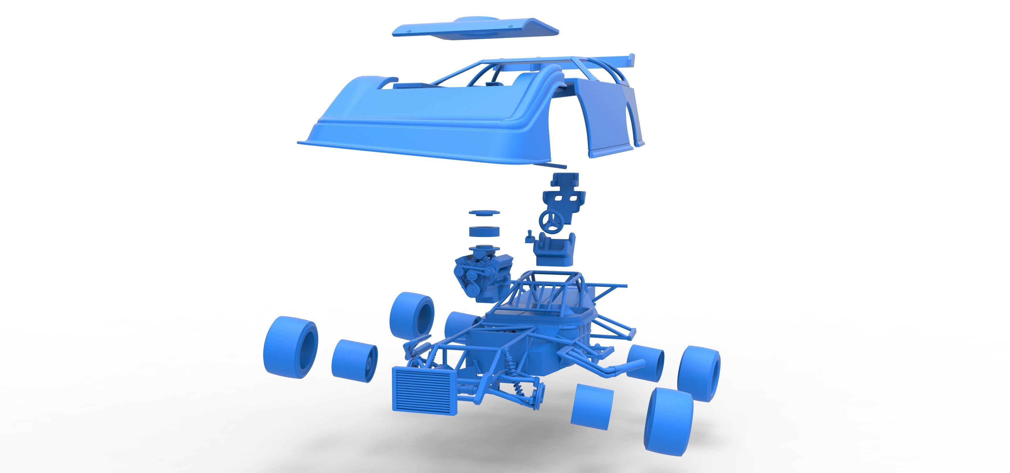 Super Dirt Late model for Pavement while turning Scale 1 to 25 3D print model_58