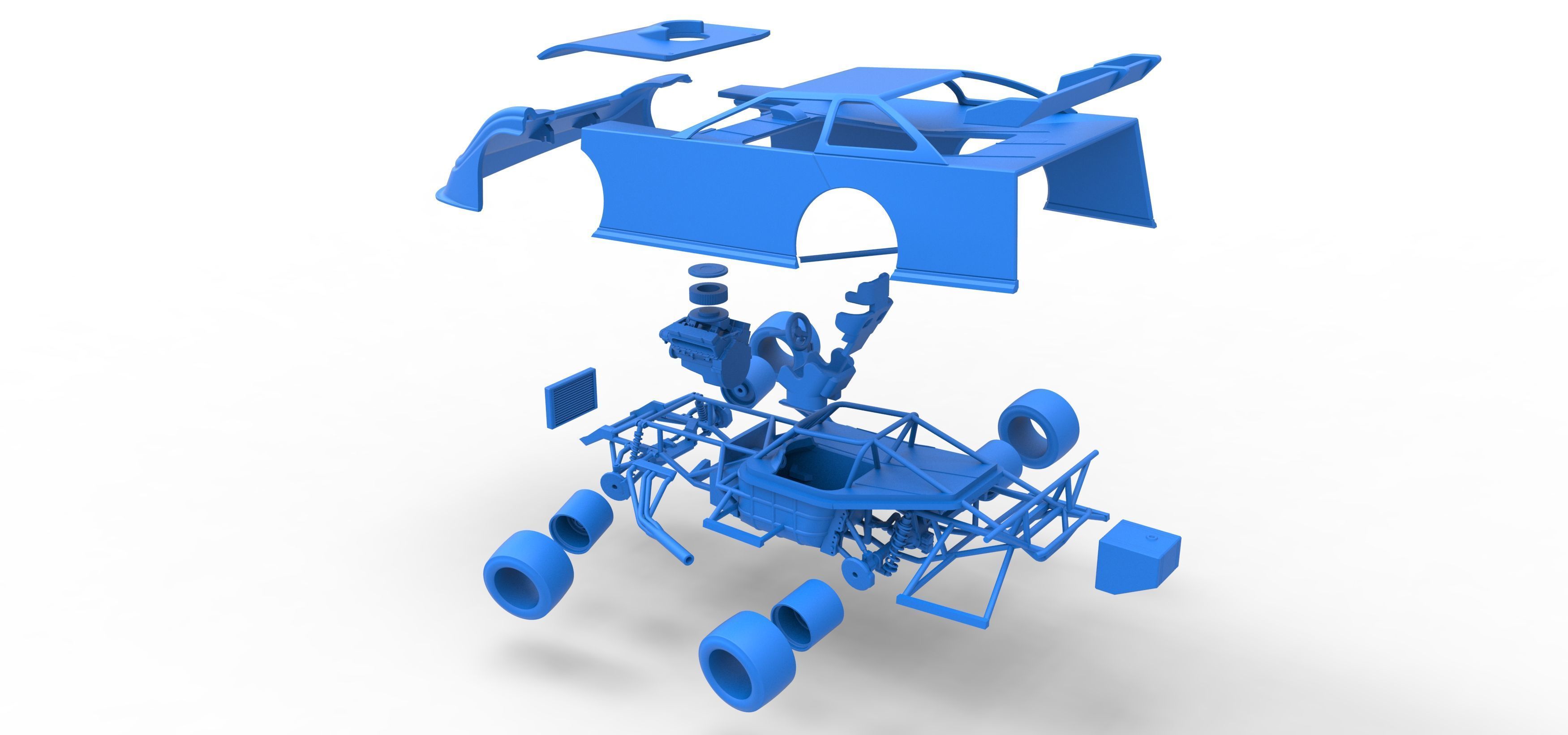 Super Dirt Late model for Pavement while turning Scale 1 to 25 3D print model_61