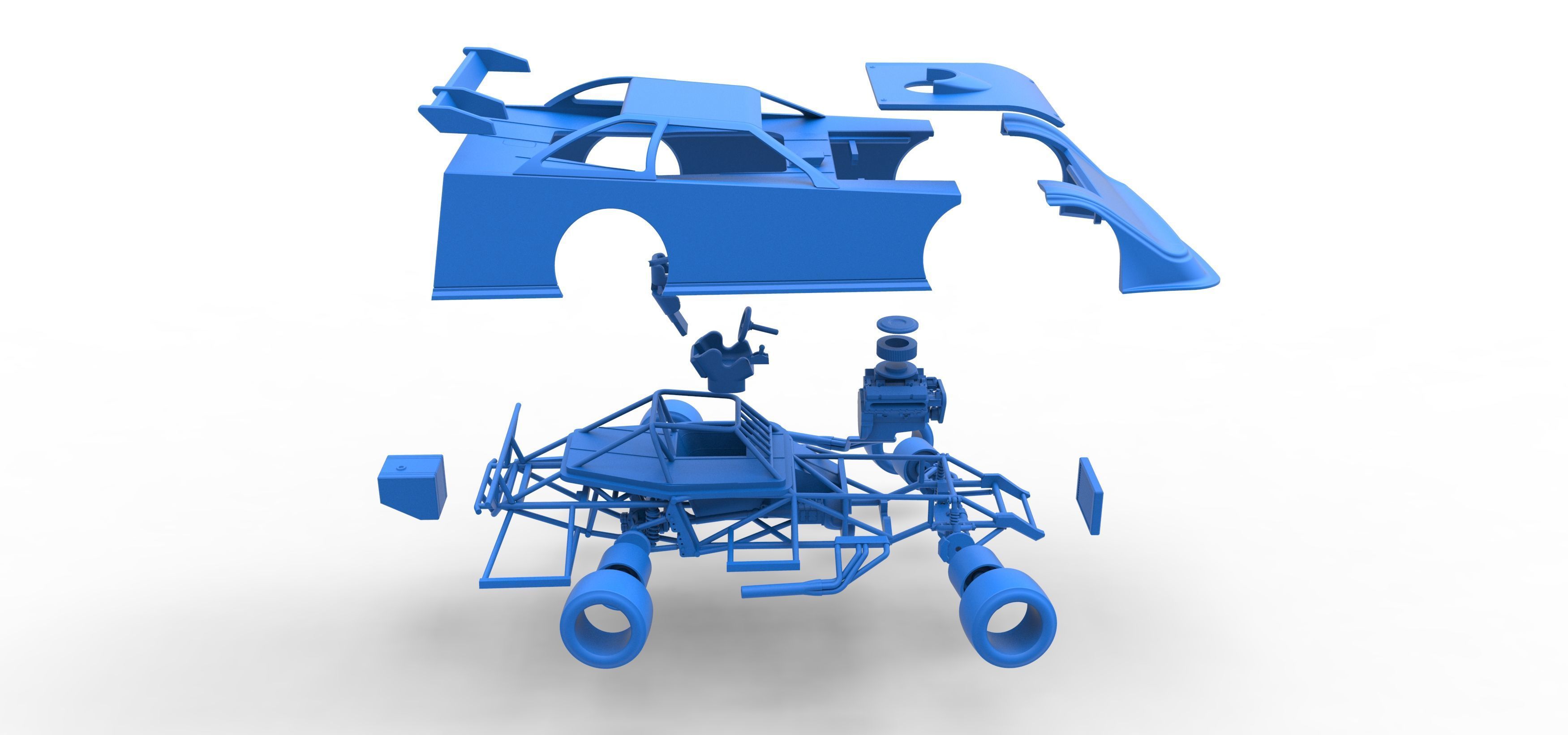 Super Dirt Late model for Pavement while turning Scale 1 to 25 3D print model_64