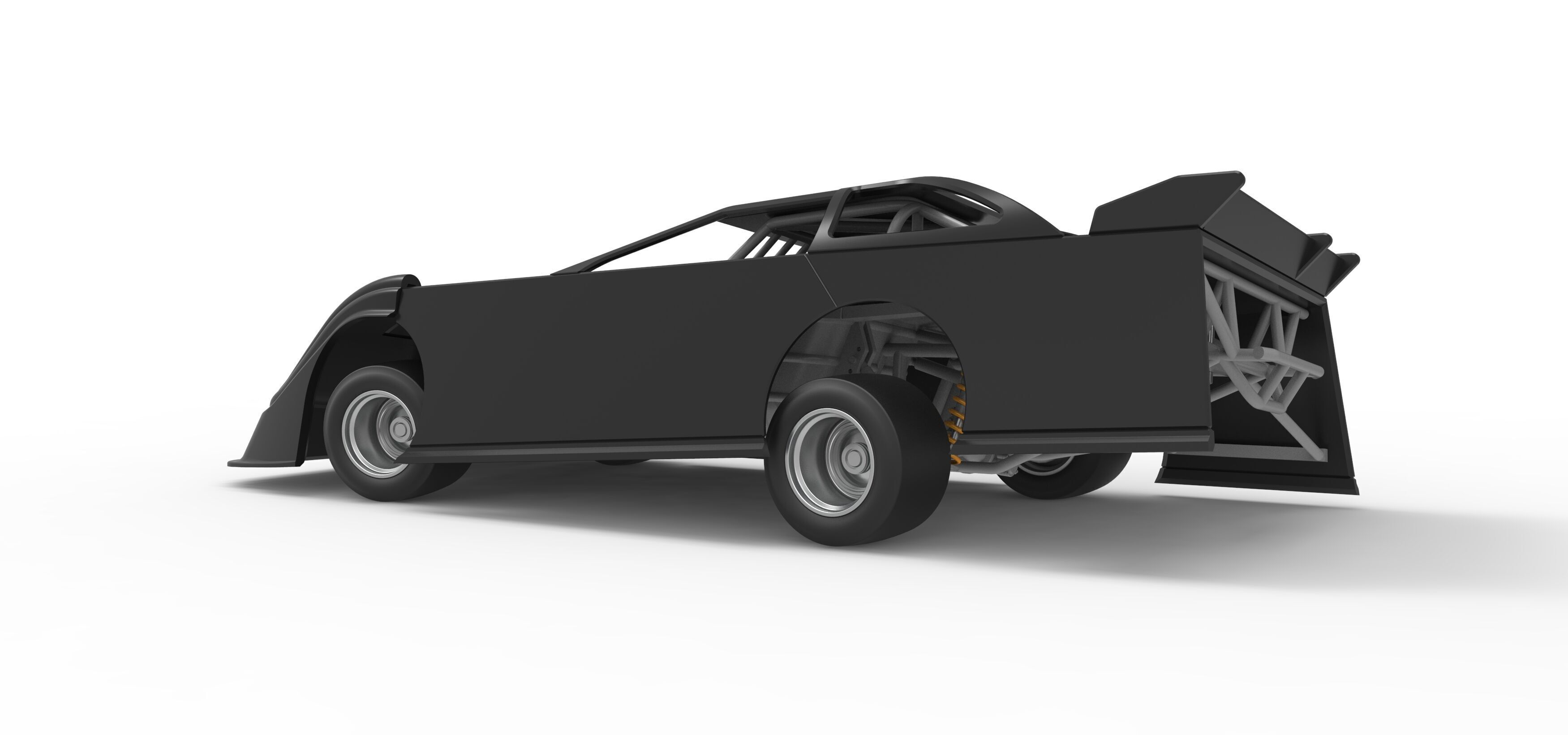 Super Dirt Late model for Pavement while turning Scale 1 to 25 3D print model_13