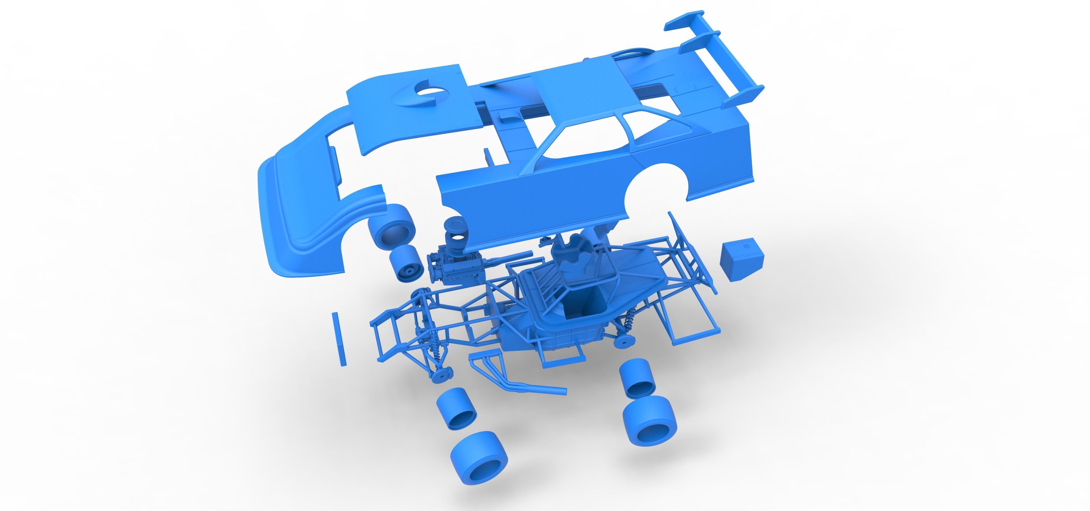 Super Dirt Late model for Pavement while turning Scale 1 to 25 3D print model_56