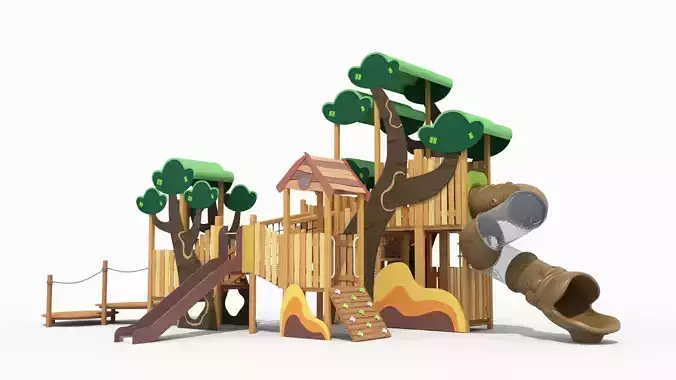 Forest theme amusement park 3D model