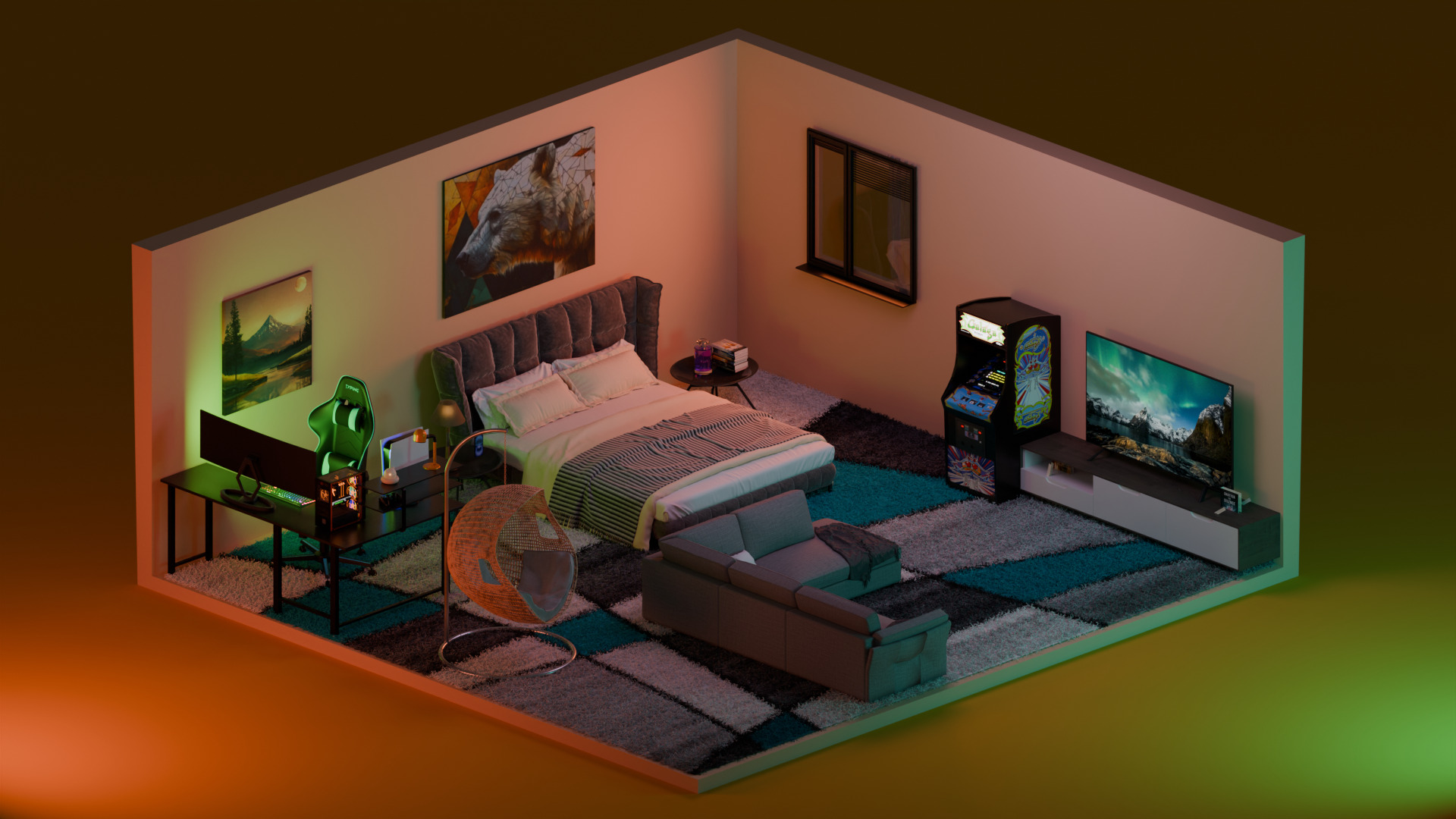room is beautifull 3D print model_1