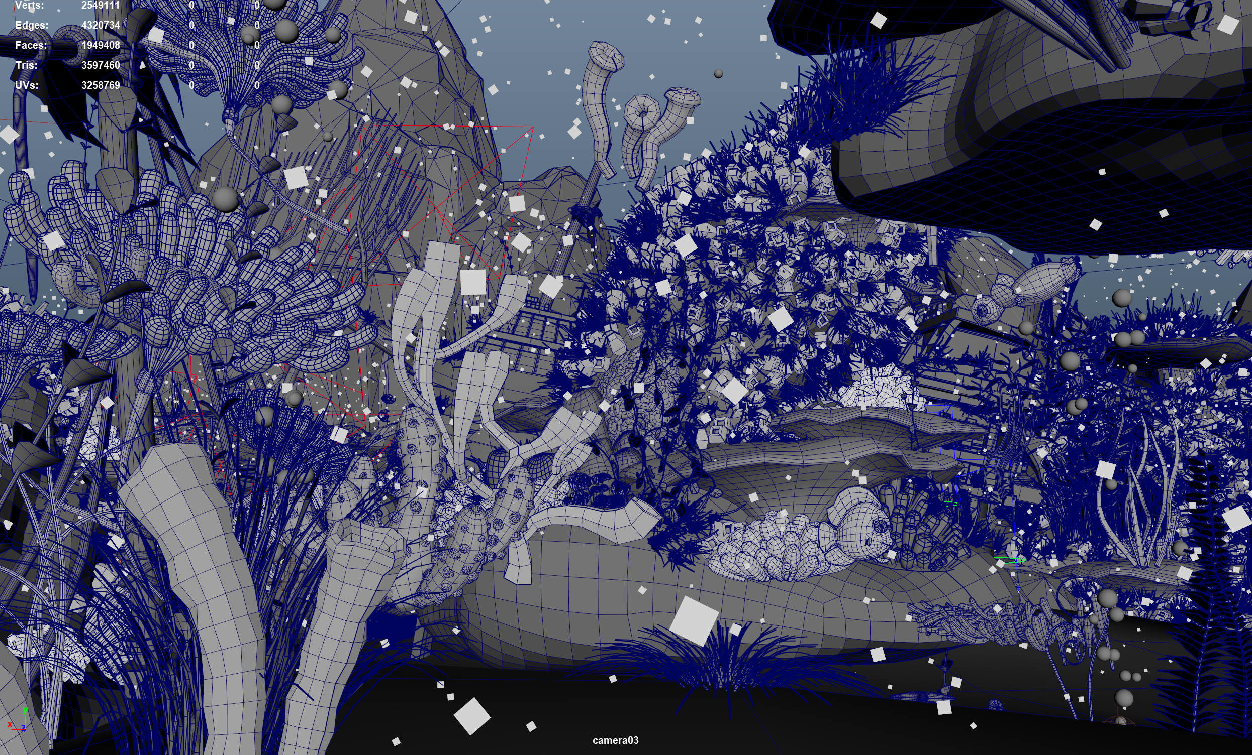 Cartoon Underwater Ship Scene 3D model_20