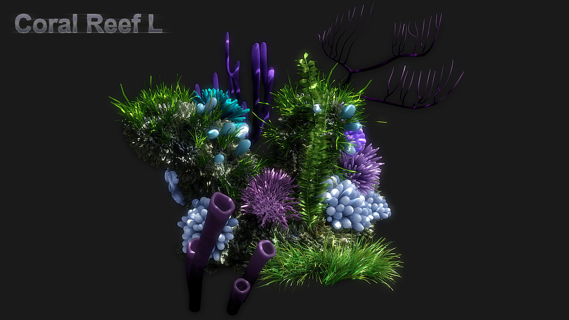 Cartoon Underwater Ship Scene 3D model_15