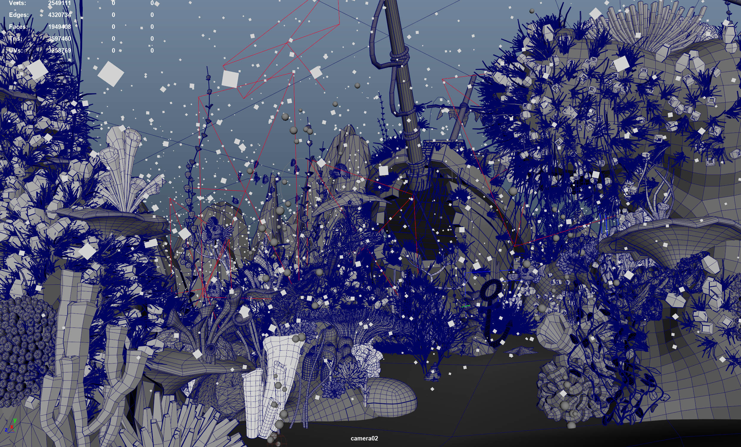 Cartoon Underwater Ship Scene 3D model_21