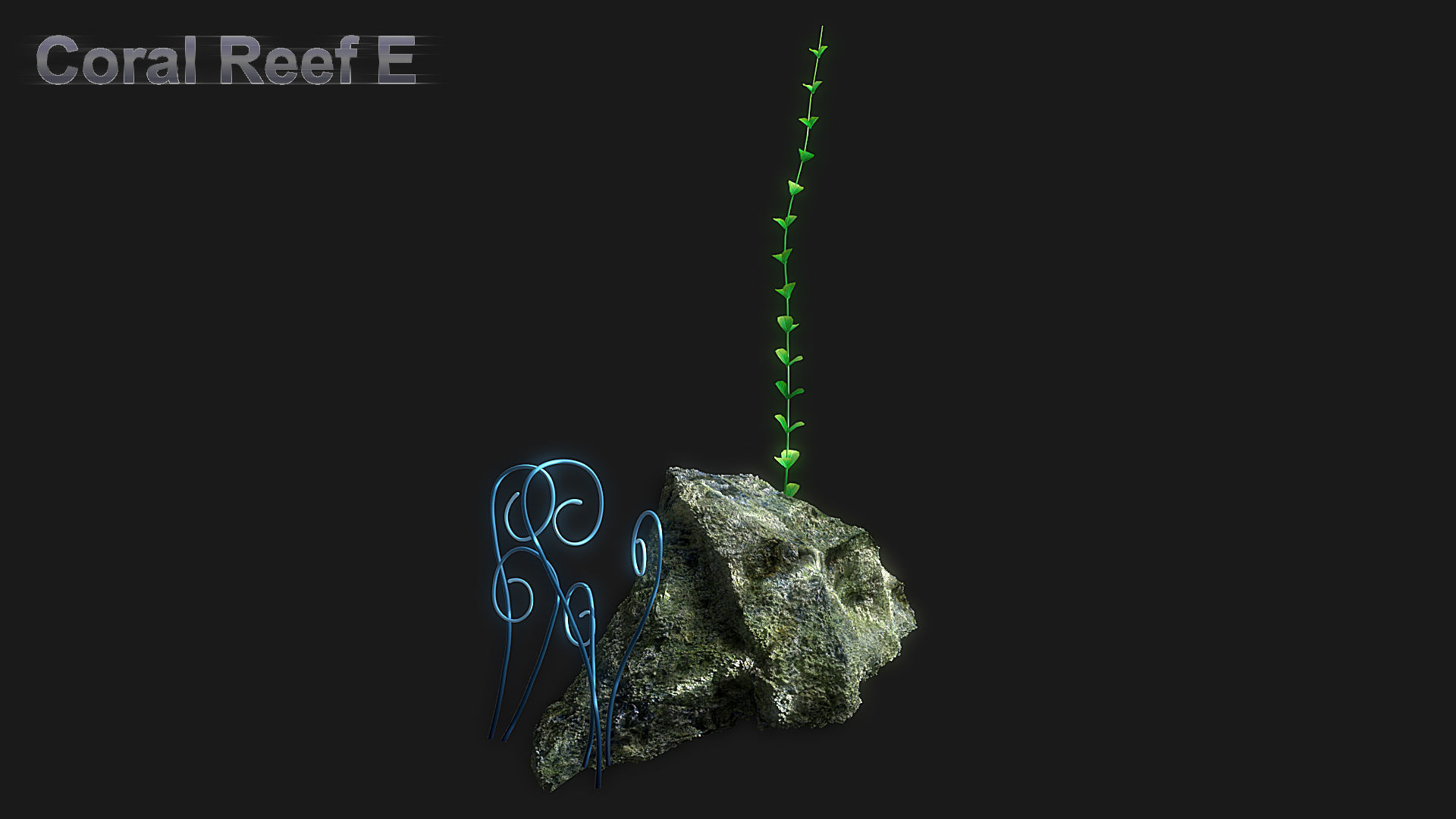 Cartoon Underwater Ship Scene 3D model_8