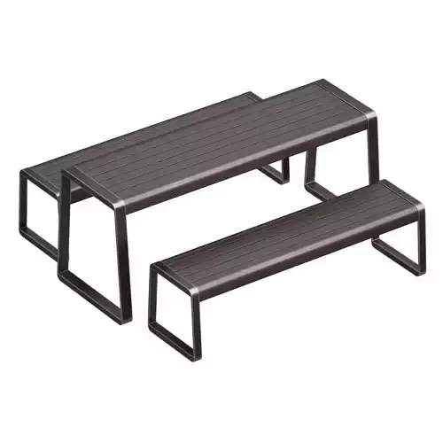 Outdoor furniture for cafe or park table and bench