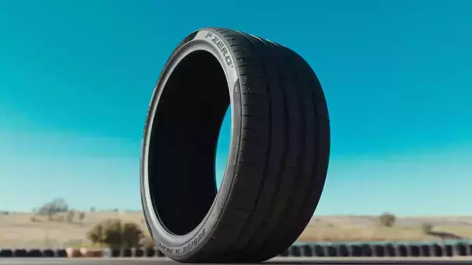 Pirelli P Zero PZ4 Tire 3D model  Low-poly 3D model